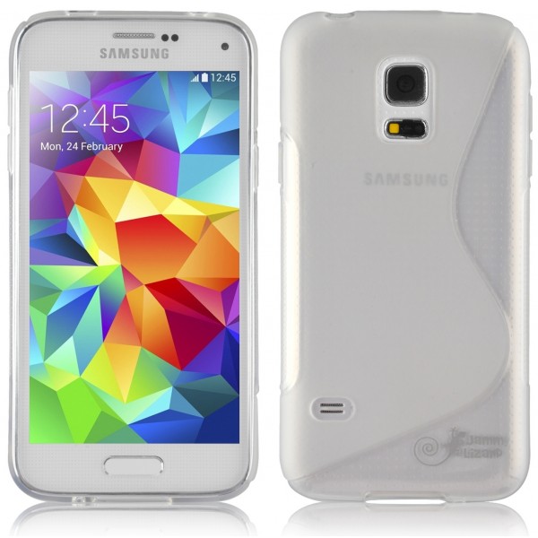Guminis dėklas Samsung Galaxy S5 Mini G800 Permatomas